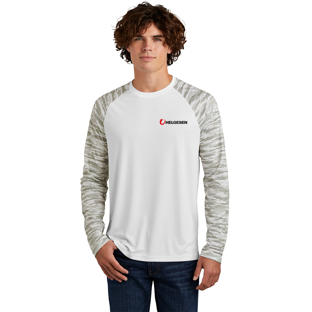 Sport-Tek® Drift Camo Colorblock Long Sleeve Tee