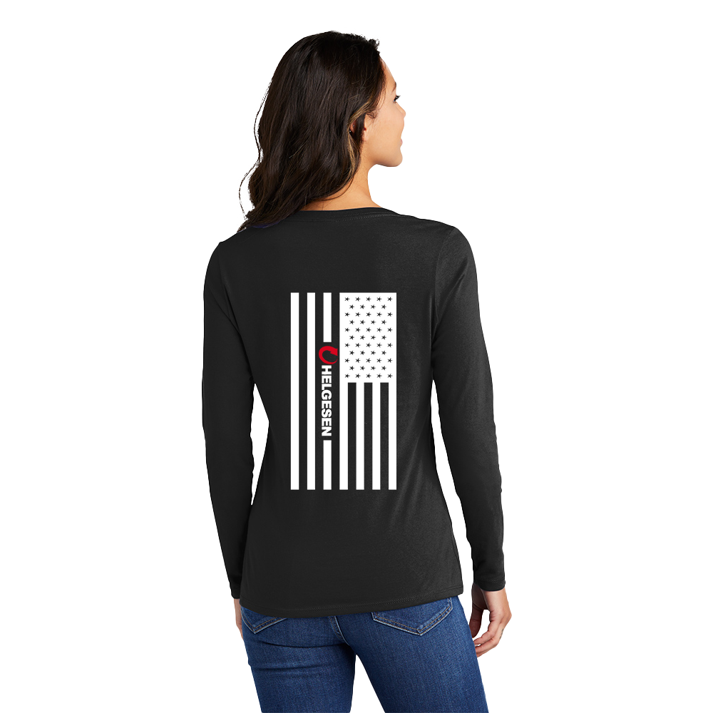 Port & Company® Ladies Long Sleeve Fan Favorite™ V-Neck Tee