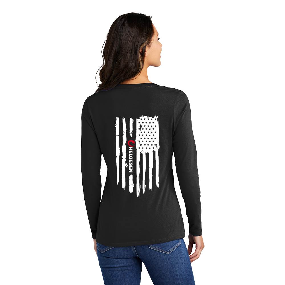 Port & Company® Ladies Long Sleeve Fan Favorite™ V-Neck Tee