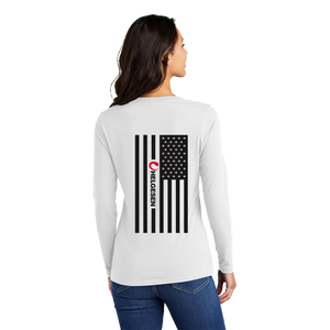 Port & Company® Ladies Long Sleeve Fan Favorite™ V-Neck Tee