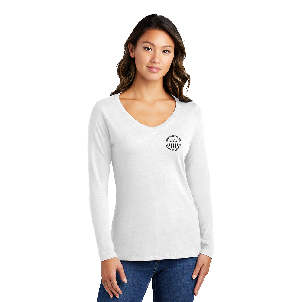 Port & Company® Ladies Long Sleeve Fan Favorite™ V-Neck Tee