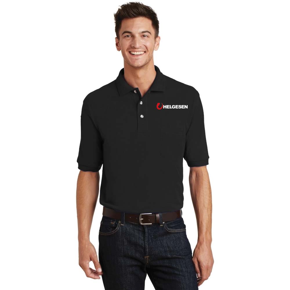 Port Authority Heavyweight Cotton Pique Polo with Pocket