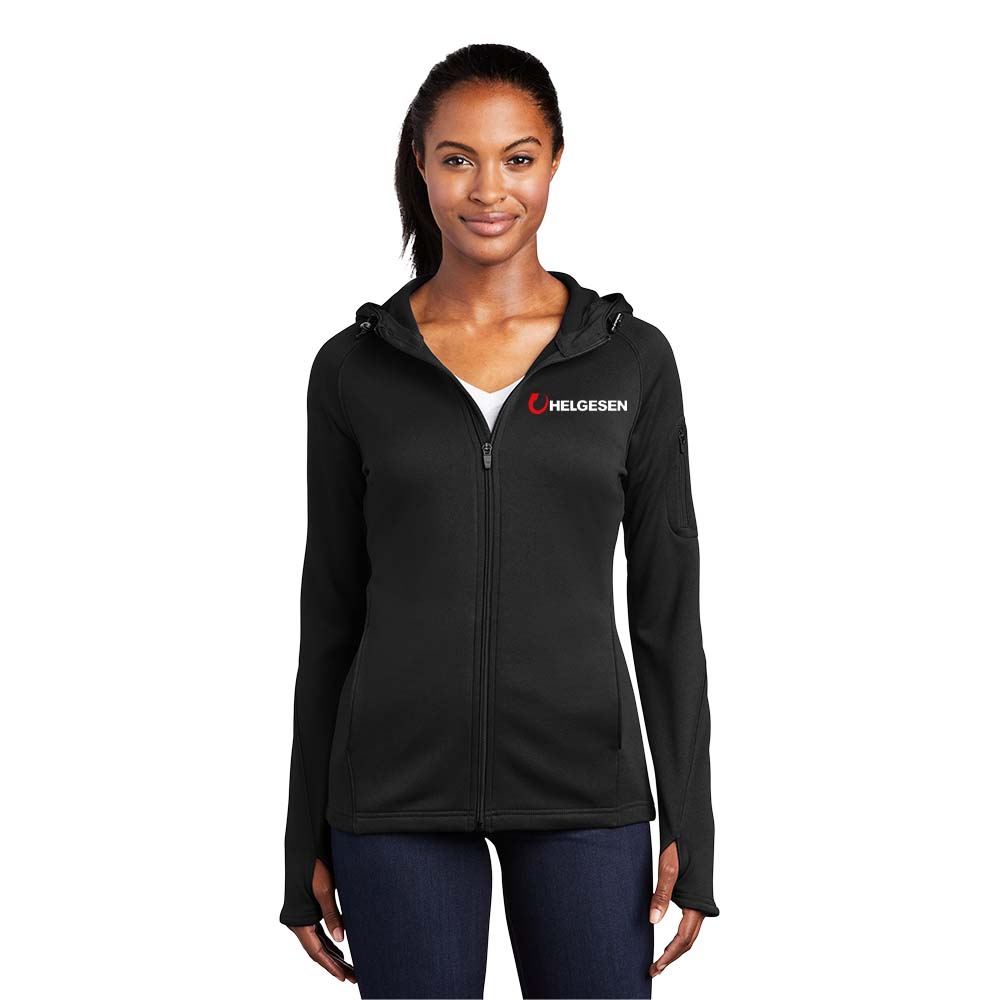 Sport-Tek Ladies Tech Fleece Full-Zip Hooded Jacket